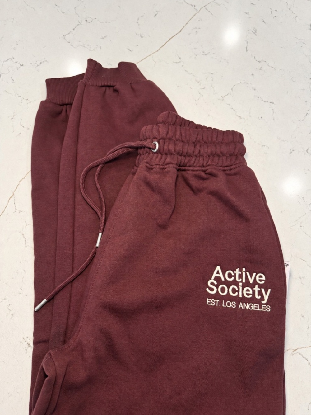 Nasty Gal Active Society Cuffed Joggers in Aubergine - Size Small